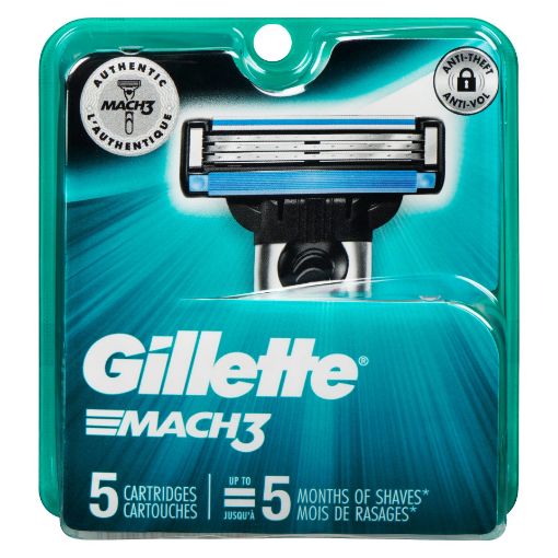Picture of GILLETTE MACH 3 SHAVE CARTRIDGE 5S                                         