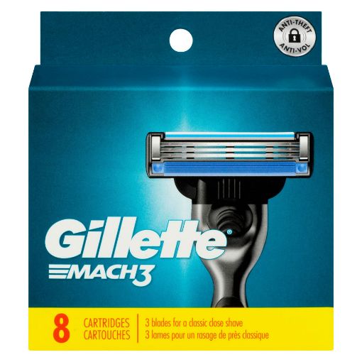 Picture of GILLETTE MACH 3 CARTRIDGE/BLADE REFILL 8S                                  