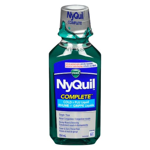 Picture of VICKS NYQUIL COMPLETE COLD and FLU - ORIGINAL 354ML
