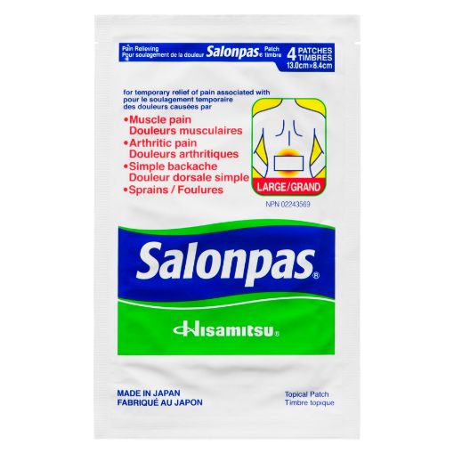 Picture of SALONPAS PAIN RELIEVING PATCH LARGE 4S
