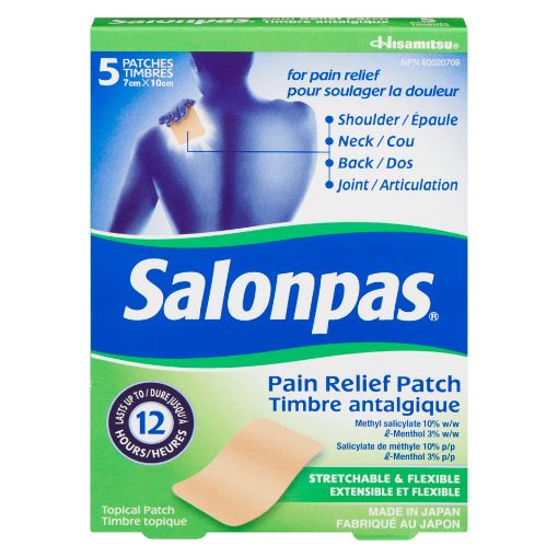 Picture of SALONPAS 12-HR PAIN RELIEF PATCH 5S