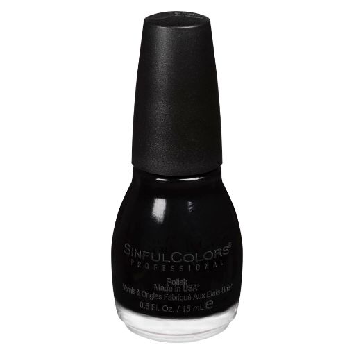 Picture of SINFULCOLORS NAIL COLOUR -  BLACK ON BLACK                                 