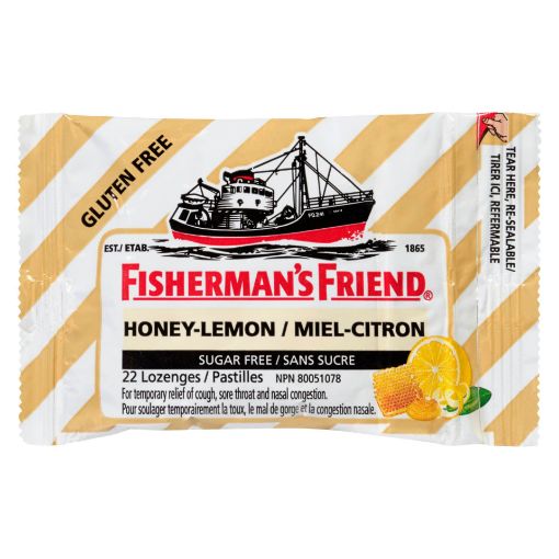 Picture of FISHERMANS FRIEND LOZENGES - HONEY LEMON SUCROSE FREE 22S