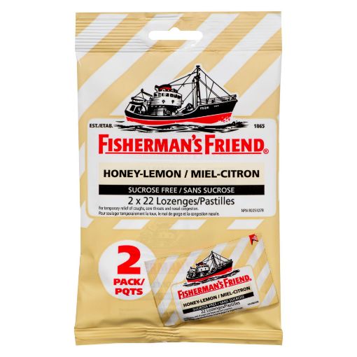 Picture of FISHERMANS FRIEND LOZENGES - HONEY LEMON SUCROSE FREE TWIN PACK 2X22S