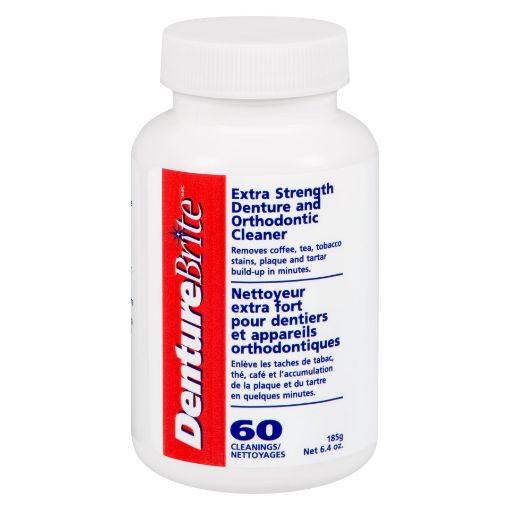 Picture of DENTURE BRITE DENTURE and ORTHODONTIC CLEANER - EXTRA STRENGTH 185GR