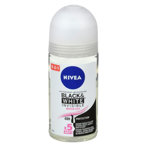 Picture of NIVEA INVISIBLE FOR BLACK and WHITE ANTIPERSPIRANT - ROLL ON LIQUID 50ML