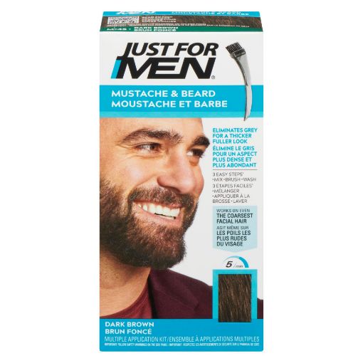 Picture of JUST FOR MEN MUSTACHE and BEARD - DARK BROWN M-45