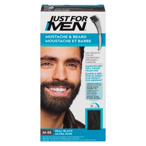 Picture of JUST FOR MEN MUSTACHE and BEARD - REAL BLACK M-55