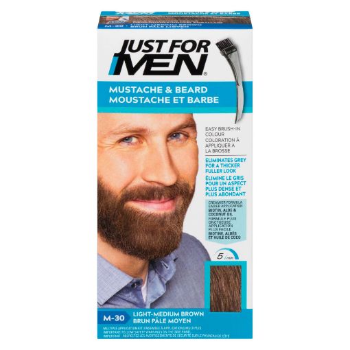 Picture of JUST FOR MEN MUSTACHE and BEARD - LIGHT-MEDIUM BROWN M-30