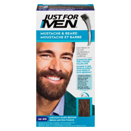 Picture of JUST FOR MEN MUSTACHE and BEARD - MEDIUM-DARK BROWN M-40