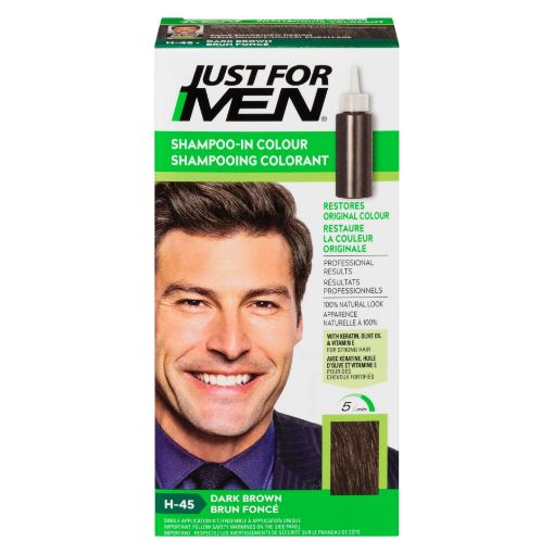 Picture of JUST FOR MEN SHAMPOO-IN COLOUR - DARK BROWN H-45                           