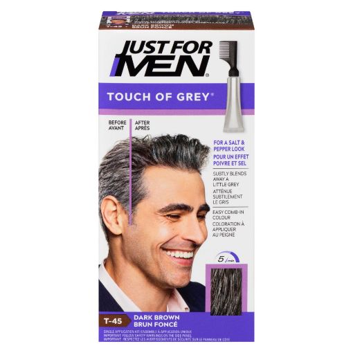Picture of JUST FOR MEN TOUCH OF GREY HAIR COLOUR - DARK BROWN T-45                   
