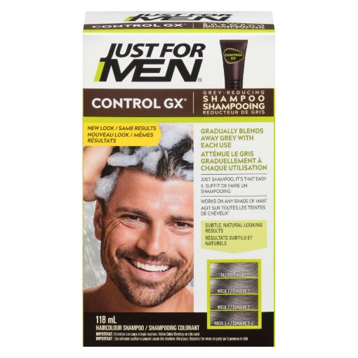 Picture of JUST FOR MEN CONTROL GX GREY REDUCING SHAMPOO 118ML                        