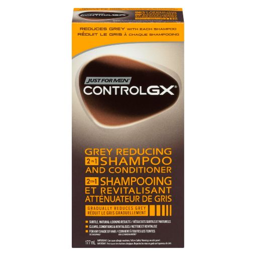 Picture of JUST FOR MEN CONTROL GX 2IN1 GREY REDUCING SHAMPOO and CONDITIONER 177ML