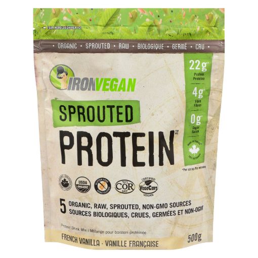 Picture of IRON VEGAN SPROUTED PROTEIN - VANILLA 500GR #9002                          