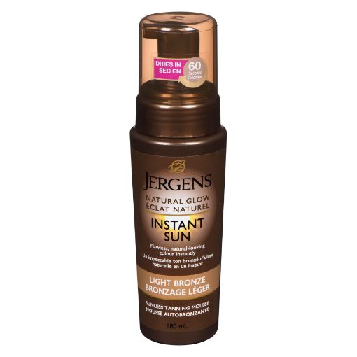 Picture of JERGENS NTRL GLOW INSTANT SUN SNLESS TANNING MOUSSE - LIGHT BRONZE 180ML   