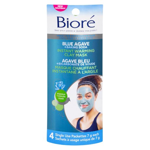 Picture of BIORE BLUE AGAVE + BAKING SODA INSTANT WARMING CLAY MASK 4S                