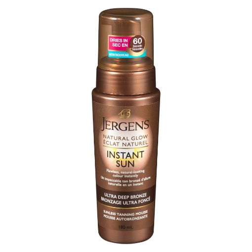 Picture of JERGENS NTRL GLOW INSTANT SUN SUNLESS TANNING MOUSSE - ULTRA DP BRNZ 180ML 