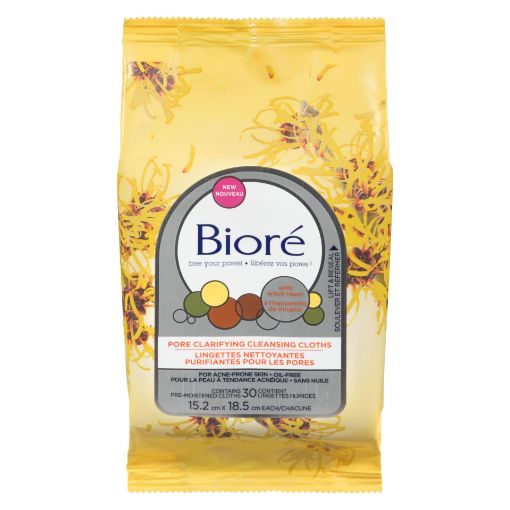 Picture of BIORE PORE CLARIFYING CLEANSING CLOTHS WITH WITCH HAZEL 30S