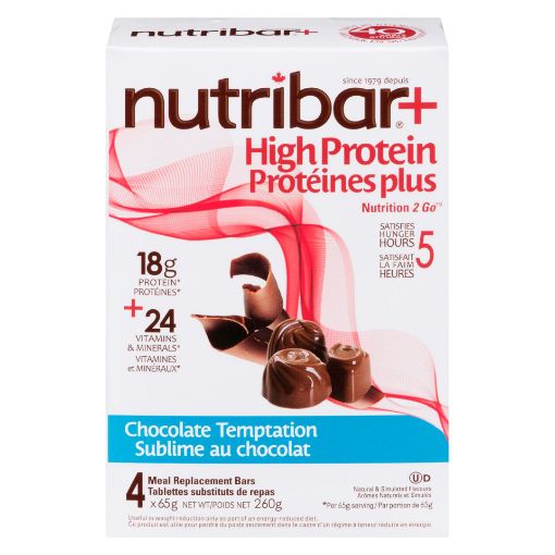 Picture of NUTRIBAR HIGH PROTEIN - CHOCOLATE TEMPTATION  4X65GR                       