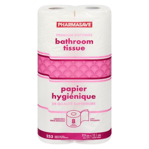Picture of PHARMASAVE BATHROOM TISSUE - 2 PLY 253 SHEETS 8S                           