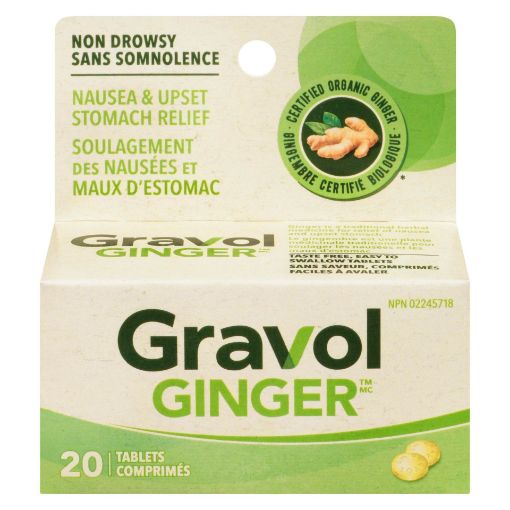 Picture of GRAVOL NATURAL SOURCE GINGER 20MG TABLET 20S                               
