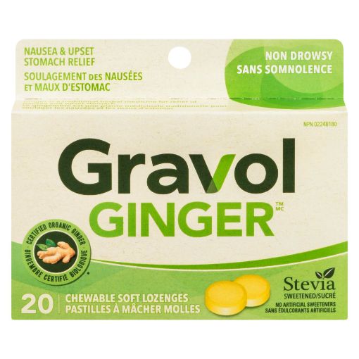 Picture of GRAVOL NATURAL SOURCE GINGER 500MG LOZENGES 20S                            