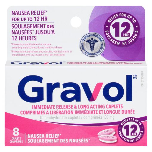 Picture of GRAVOL DUAL RELIEF 100MG CAPLETS 8S                                        