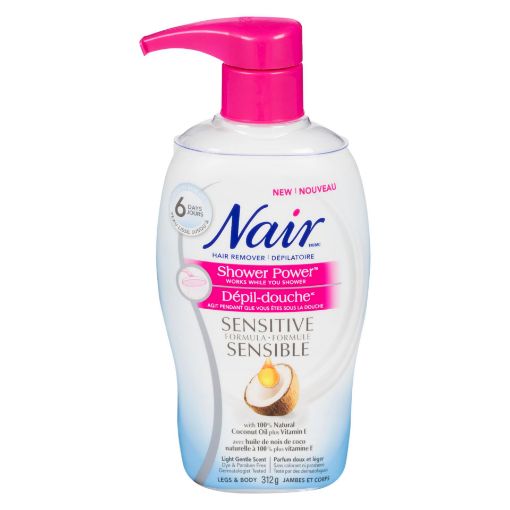Picture of NAIR SHOWER POWER SENSITIVE 100% NATURAL COCONUT OIL and VIT E 312GR