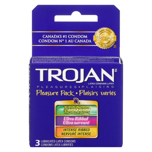 Picture of TROJAN CONDOMS - PLEASURE PACK 3S                                          