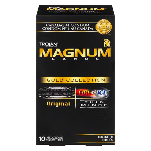 Picture of TROJAN MAGNUM GOLD CONDOMS 10S                                             
