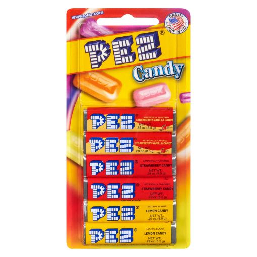 Picture of PEZ CANDY REFILLS - 6/BLISTER PACK  49GR                                   
