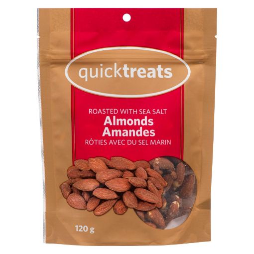 Picture of QUICKTREATS ROASTED ALMONDS W/SEA SALT 120GR                               