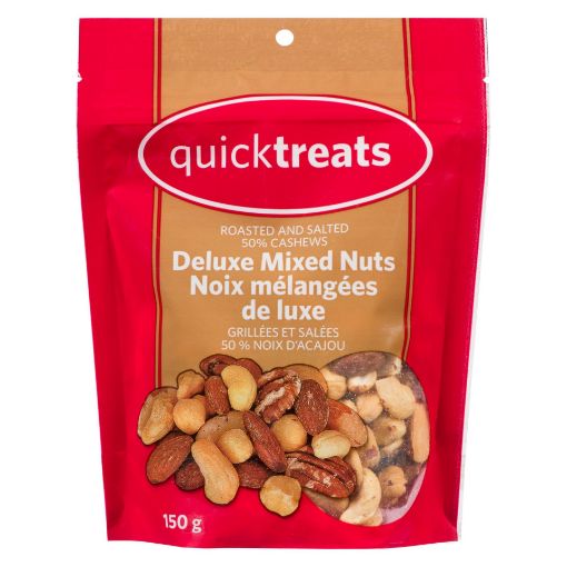 Picture of QUICKTREATS ROASTED DELUXE MIXED NUTS W/SEA SALT 150GR                     