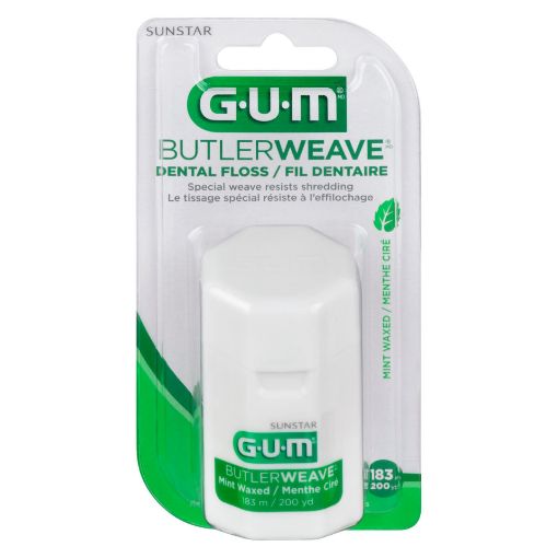 Picture of GUM BUTLERWEAVE FLOSS - WAXED MINT 183M                                    