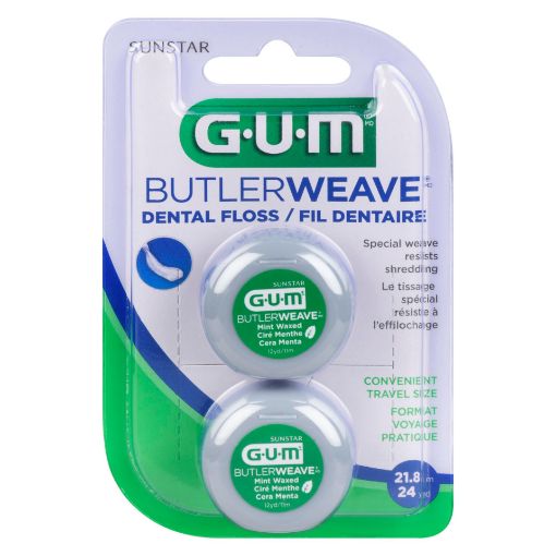 Picture of GUM BUTLERWEAVE MINT WAXED FLOSS 2X12YDS                                   