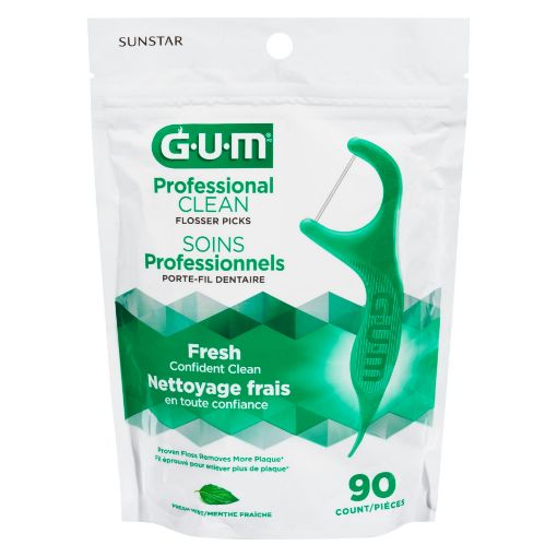Picture of GUM PROFESSIONAL CLEAN FLOSSER PICKS 90S