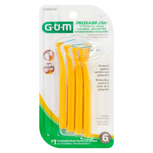 Picture of GUM PROXABRUSH INTERDENTAL CLEANERS - ANGLED 6S
