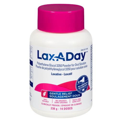 Picture of LAX-A-DAY PEG 3350 POWDER - 14 DAY SUPPLY 238GR                            