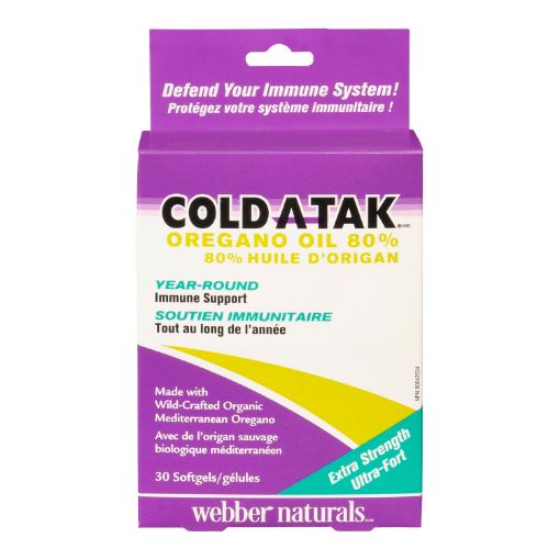 Picture of WEBBER NATURALS COLD A TAK OREGANO OIL 80% CARVACOL - EXTRA 30S