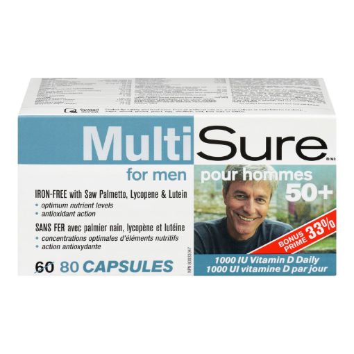 Picture of WEBBER NATURALS MULTISURE MULTIVITAMIN - MENS 50+ CAPSULE 60+20S           