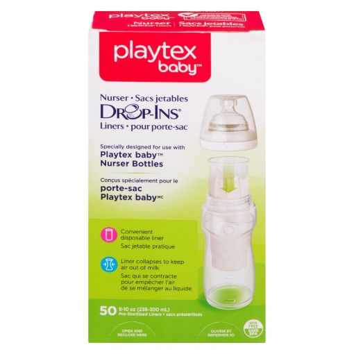 Picture of PLAYTEX INFANT EXPANDABLE DROP INS LINERS 8OZ 50S                          