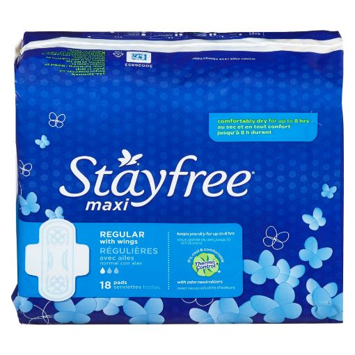 Picture of STAYFREE MAXI - REGULAR W/WINGS 18S                                        