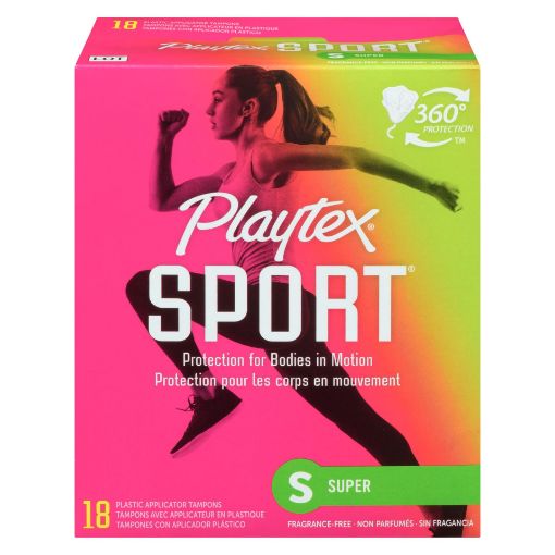 Picture of PLAYTEX TAMPONS - SPORT SUPER - UNSCENTED 18S                              