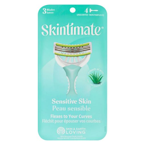 Picture of SKINTIMATE DISPOSABLE RAZORS - SENSITIVE SKIN CURVES 4S
