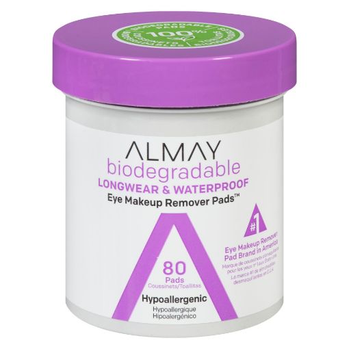Picture of ALMAY BIODEGRADABLE LONGWEAR and WATERPROOF EYE MAKEUP REMOVER PADS 80S