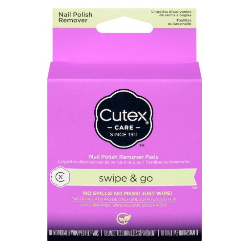 Picture of CUTEX SWIPE and GO NAIL POLISH REMOVER PADS 10S