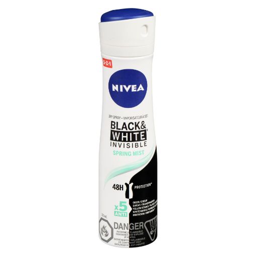 Picture of NIVEA BLACKandWHITE INVISIBLE SPRING MIST DRY SPRAY 150ML
