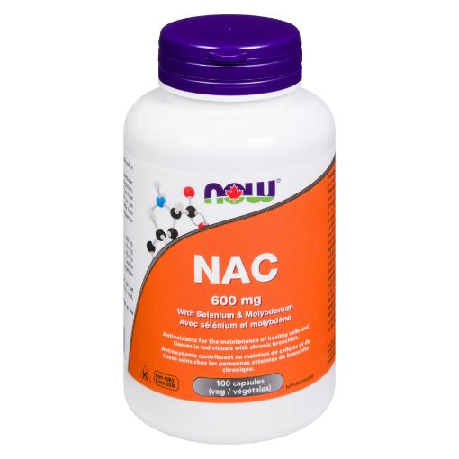 Picture of NOW NAC 600MG - WITH SELENIUM and MOLYBDENUM        100S
