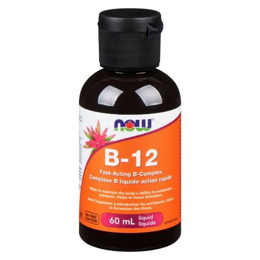 Picture of NOW B-12 FAST-ACTING B-COMPLEX LIQUID 60ML                      
